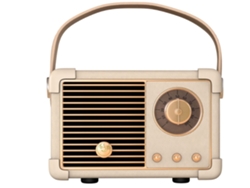Altavoces inalámbricos Bluetooth retro Lalamoli, altavoces portátiles vintage recargables para exteriores, color blanco