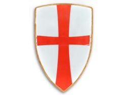 Escudo Medieval blanco con cruz de 300 cm