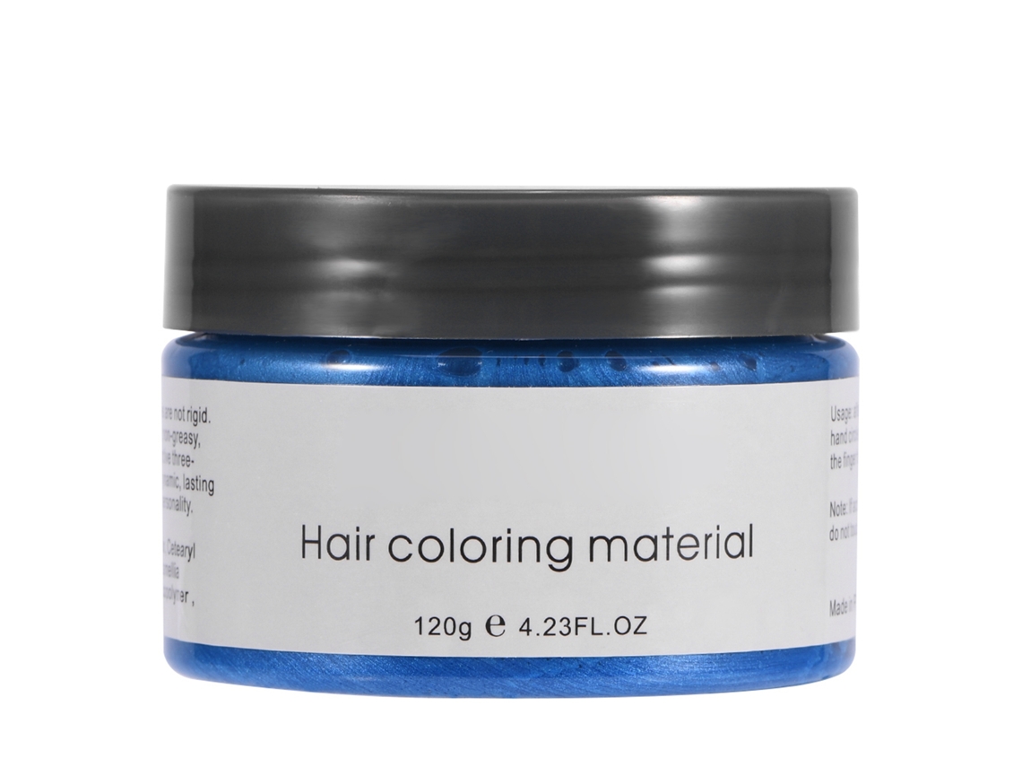 120g Barro De Tinte Para Cabelo Descartável Unissex Creme De Beleza Cera De Modelagem E Colorir Cabelo (azul)