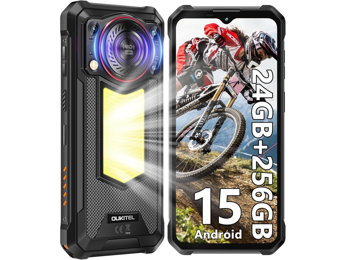 Smartphone OUKITEL WP53 Pro - Resistente IP68/IP69K, pantalla de 6,52'', cámara de 50 MP con linterna de 900 lúmenes.