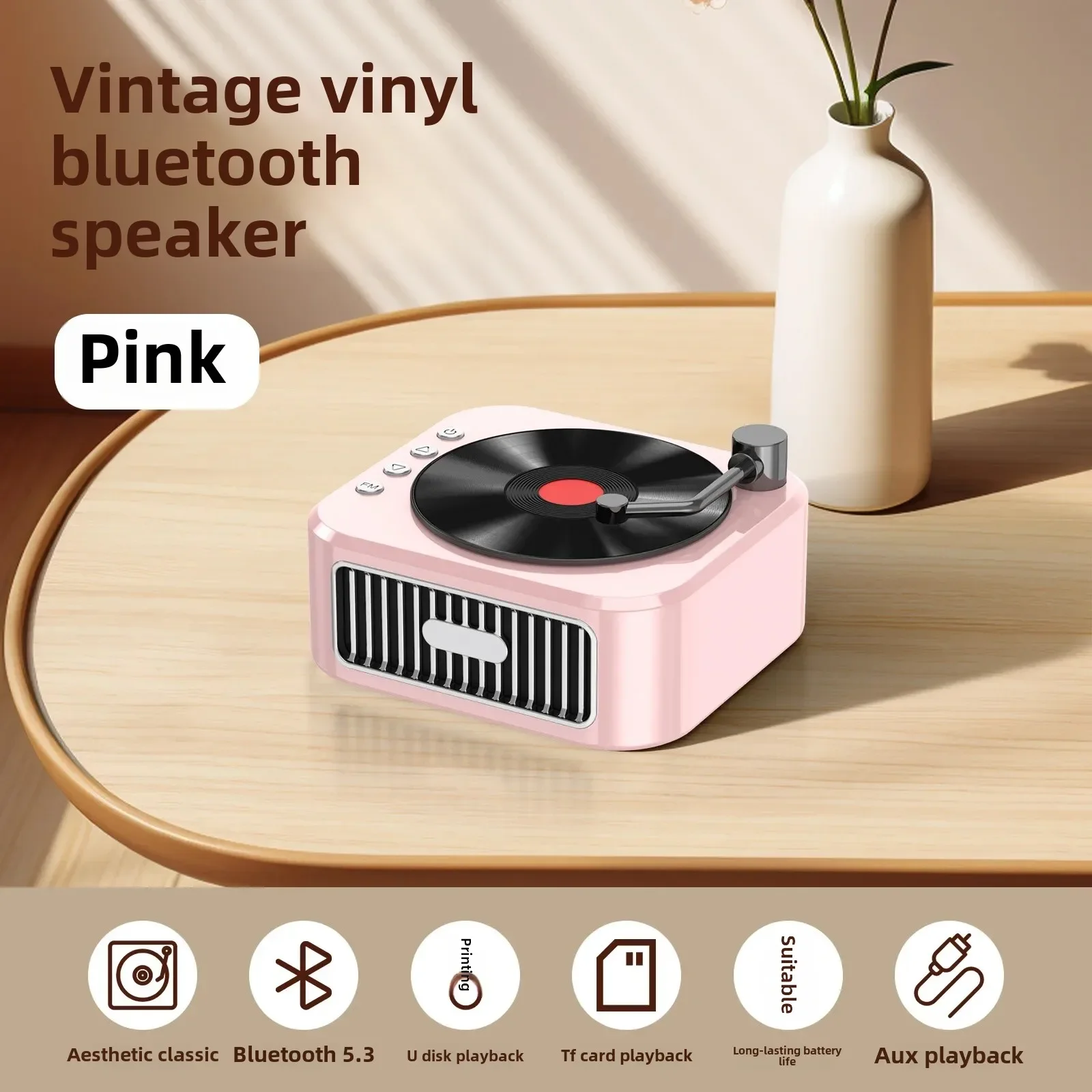 Mini Altavoz Bluetooth Para Exteriores (rosa) Para Fiestas Y Transmisiones En Vivo De Celebridades.