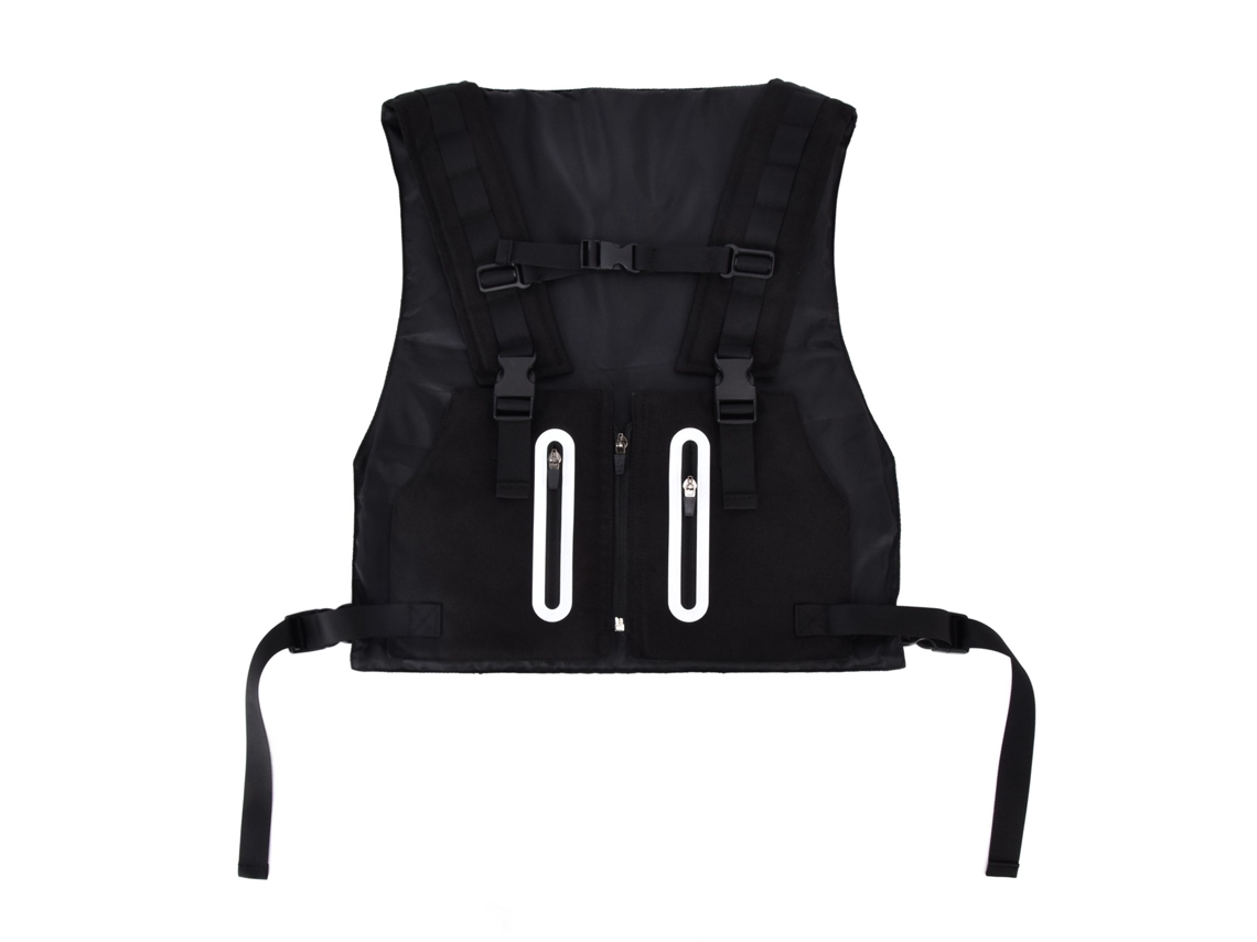 2026-chaleco Reflectivo Impermeable Con Bolsillo Cremallera Poliéster Alta Visibilidad Para Senderismo, Correr Y Ciclismo Negro