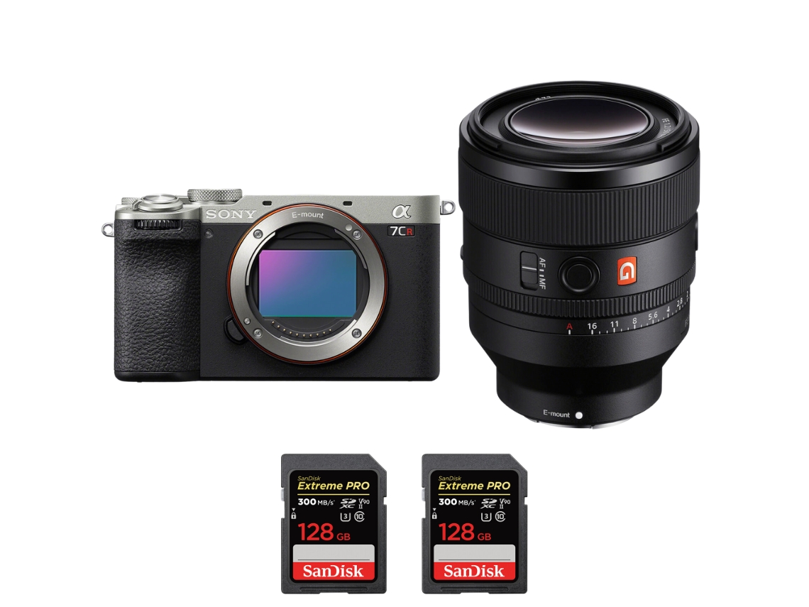 Sony A7cr Plateado + Fe 50mm F/1.2 Gm + 2 Sandisk 128gb Uhs-ii 300mb/s - Cámara Fotográfica Híbrida + Ebook “20 Consejos Para Fotos Que Impactan”
