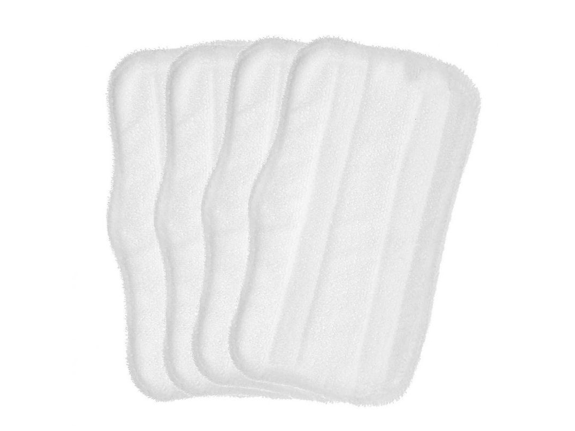 2026-4 Fundas De Mop De Vapor Lavables Para Shark S3101 S3202 S3250 Piso Duro Blanco 27x15cm