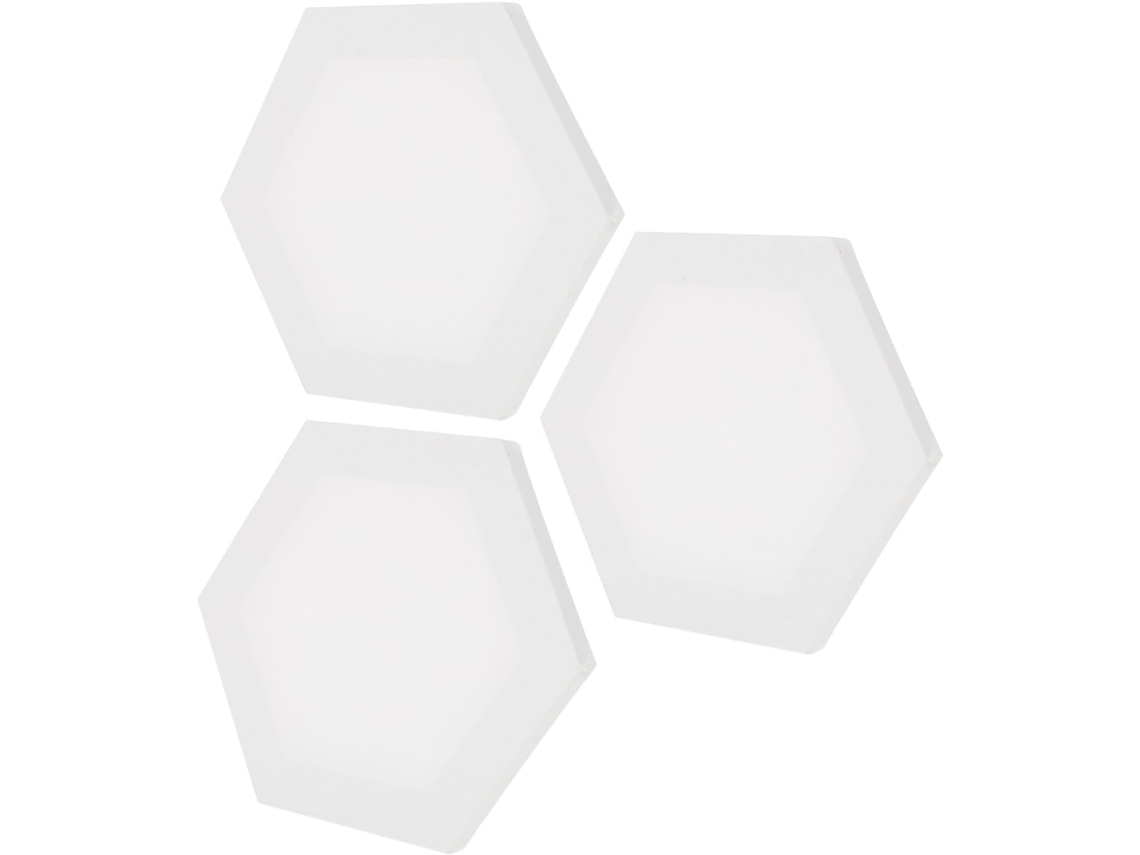 Juego De 3 Lienzos Hexagonales En Blanco Para Pintar, Marcos De Lienzo De 40 Cm Pintura Al Óleo,