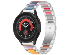 Pulsera de resina y metal entrelazada para Galaxy Watch 5 Pro de 45 mm