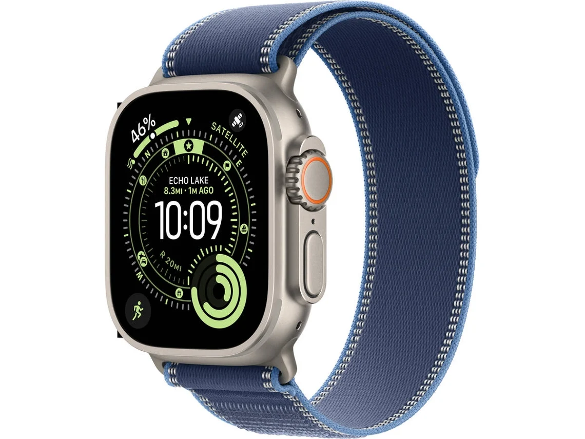  APPLE Watch Ultra 3 GPS + Cellular 49 mm Titanio Natural con Loop Trail Azul/Azul vivo (Tamaño M/L)