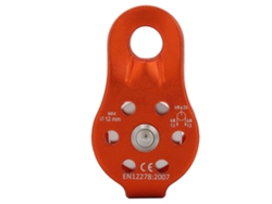 Polea Giratoria Simple De Aluminio Para Cuerda De 12 Mm Con Capacidad De 26 Kn Para Escalada (naranja)
