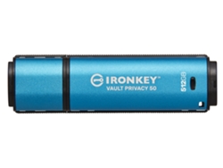 KINGSTON TECHNOLOGY Ironkey Vault Privacy 50 Unidad Flash Usb 512 Gb Usb Tipo a 3.2 Gen 1 3.1 Gen 1 Negro Azul