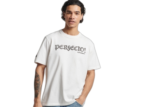 Camiseta para Hombre SUPERDRY (M - Blanco)