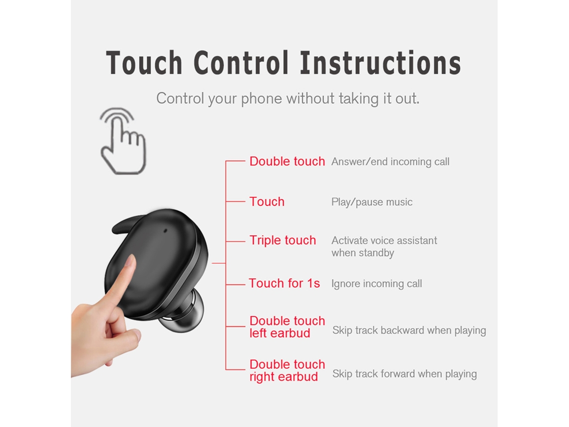 Fones Mali Sem Fio Bluetooth 5.0, para Jogos, Luzes de Respiração, Baixa Latência, para Celulares e Tablets