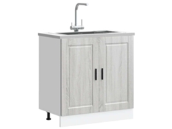 Mueble Bajo Fregadero porto Gris Sonoma madera Diseñada