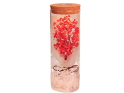 KOFIHETY Lámpara de Vidrio con Gypsophila paniculata Eterna Real, Mando a Distancia, Luz Nocturna LED, Regalo de Deseo