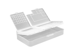 Organizador De Tornillos Rectangular Transparente De Pp Con Cierre Para Piezas Pequeñas De Ferretería.