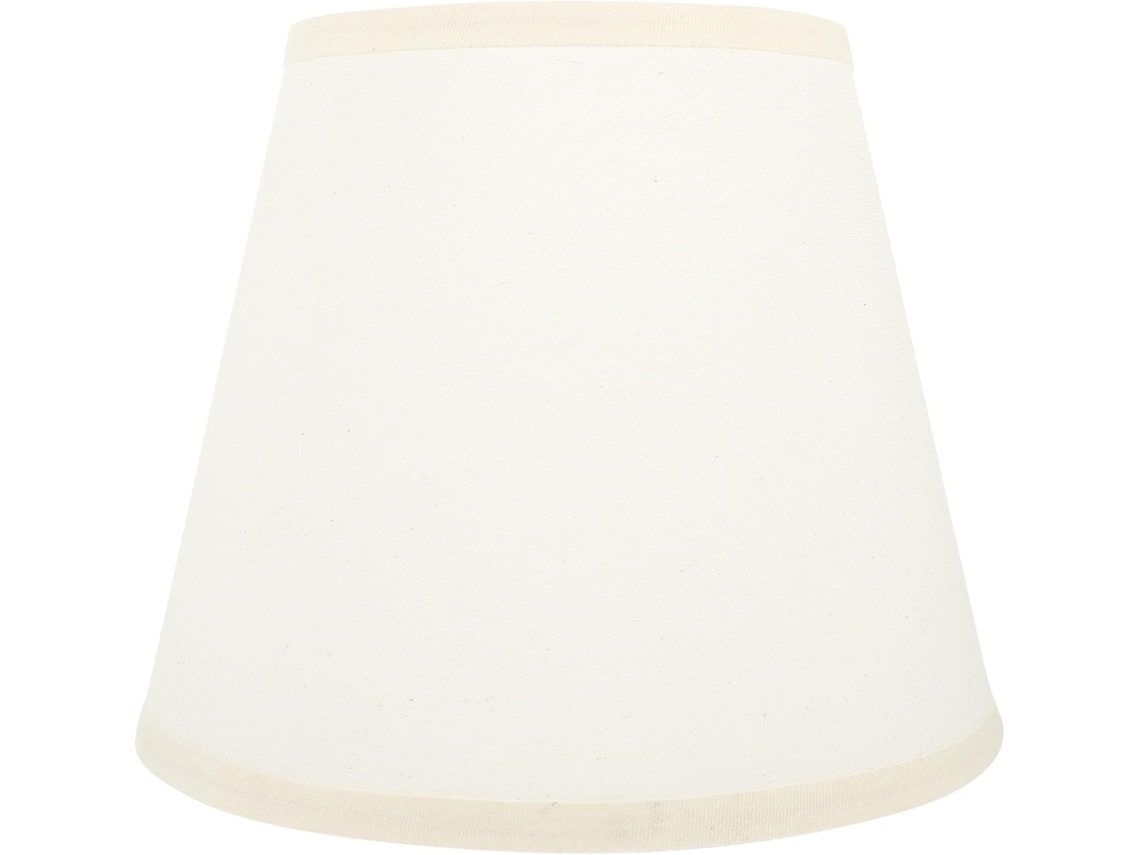 Lámpara de mesita de noche semicircular de lino color beige, cómoda y fácil de cuidar.