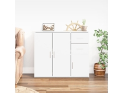 Aparador De Madera Contrachapada Blanco 91x29,5x75 Cm