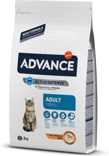 Advance Pienso Para gato adulto con pollo y arroz 3000 gr 3kg seco