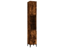 Maison Exclusive - Armario De Baño Madera Contrachapada Roble Ahumado 30x30x190 Cm