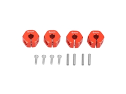 Adaptador De Cubo De Rueda Hexagonal 8mm Aluminio 4.0mm Hueco Para Scx10 Cc01 Wraith 90027 90034 Rojo