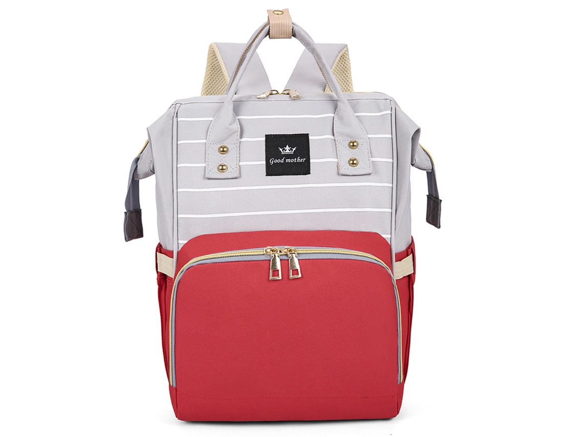 Mochila De Maternidad Czhhmart Moderna Y Versátil Para Paseos Vermelho