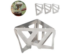 Marco Triangular Portátil Y Ligero De Acero Inoxidable Para Filtro De Café, Ideal Para Regalo (4,1 X 2,8 Pulgadas).