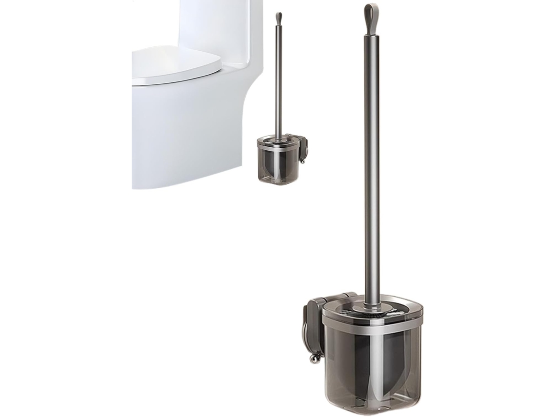 Escobilla De Inodoro - Escobilla De Inodoro De Pared Cepillo De Inodoro De Silicona Con Soporte Juego De Escobillas De