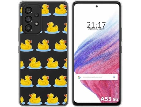 Carcasa para Samsung Galaxy A53 5G TUMUNDOSMARTPHONE Dibujos Transparente Pato Multicolor