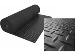 Suelo Goma - Estrias Negro - 1mm - 140x300cm - Composición 100% PVC - Suelo Caucho - Suelo PVC - Suelo Protector