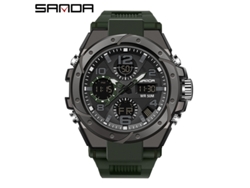 Reloj Deportivo Electrónico Multifuncional Luminoso Para Hombre (negro Y Verde), Resistente Al Agua, Estilo Harajuku.