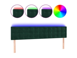 Cabecero de terciopelo verde oscuro con luces LED MAISON EXCLUSIVE (180x5x78 cm)
