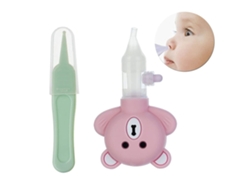Aspirador nasal para recién nacidos, juego de pinzas para mocos rosas, Yunzii