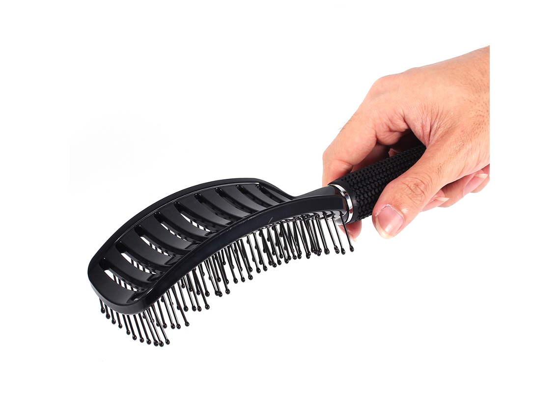 2026 - Pente Curvo Antiestático com Funções de Ventilação e Massagem para Penteado Profissional