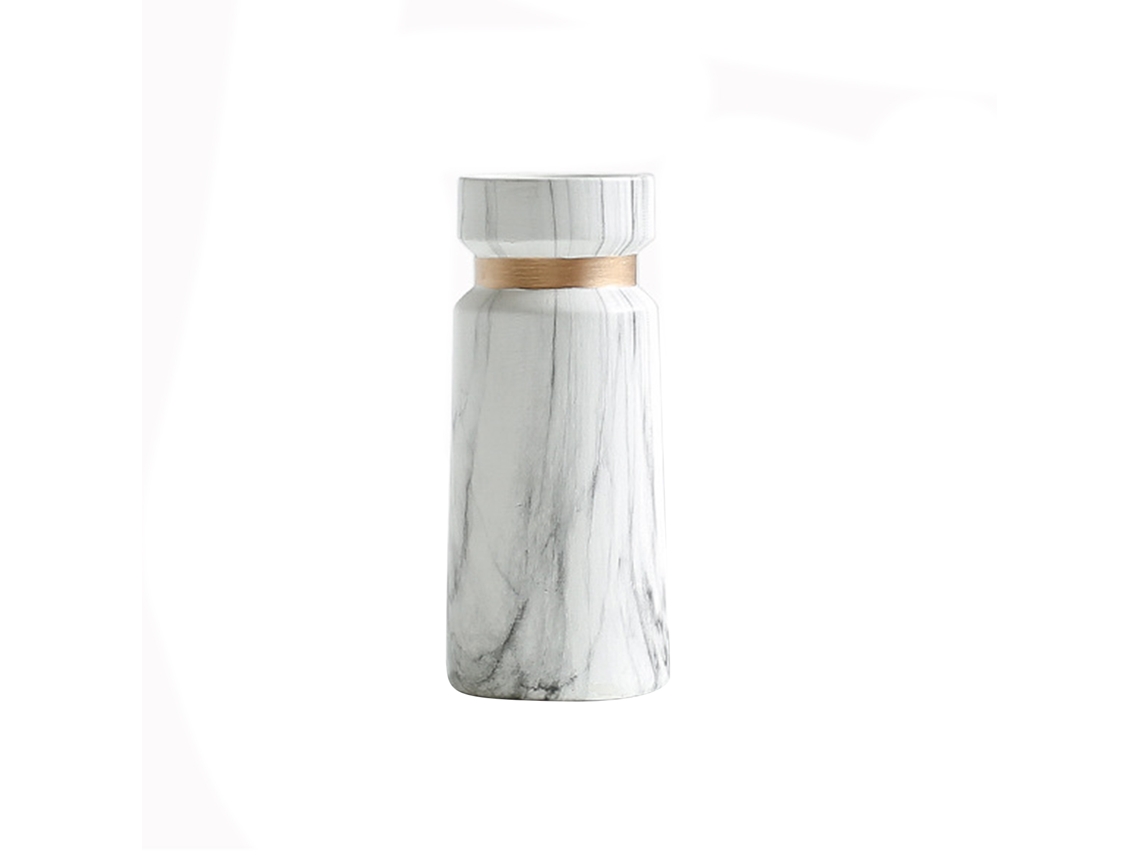 Jarrón de mármol con sistema de transferencia de agua, 25 cm de altura, B1