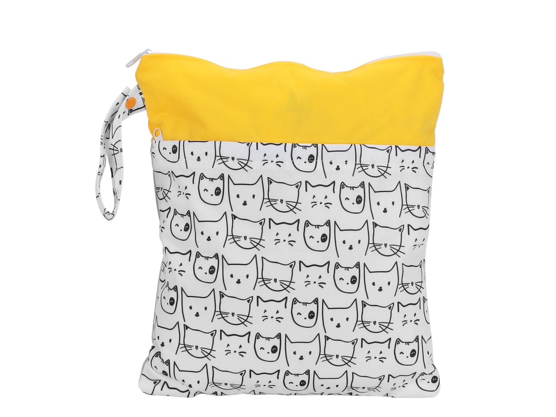 Bolsa De Viaje Portátil Para Pañales Húmedos Y Secos Con Diseños Animados.