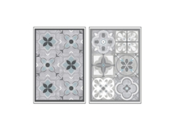 Etiquetas atmosphera decorativo etiqueta azulejo Gris (43,5 x 30 x 0,1 cm)