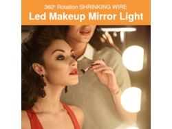 Kit De Espejo De Maquillaje Led Estilo Hollywood Con Brillo Ajustable.