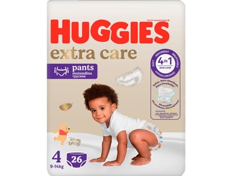 HUGGIES Extra Care Pants T4 Pañales 9-14kg Paquete de 26