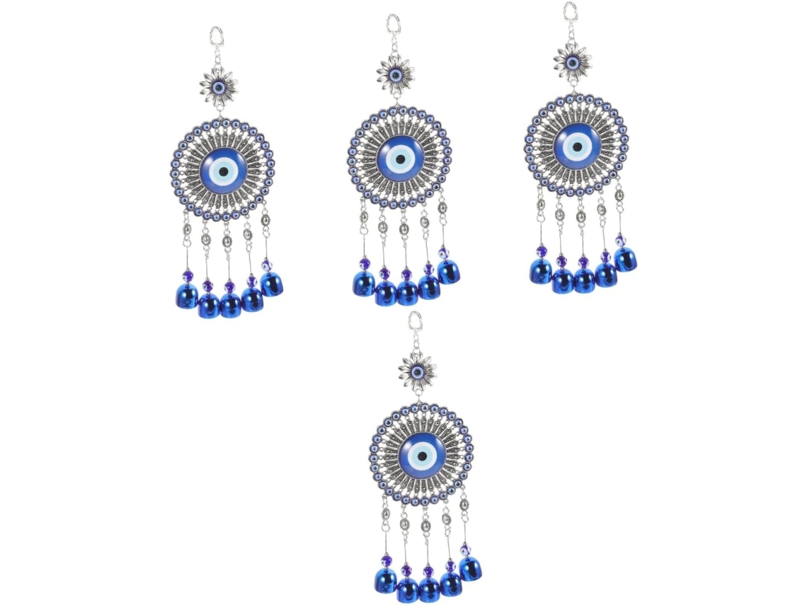 Juego De 4 Colgantes Decorativos Para Coche Con Diseño De Ojo Turco - Joyería Espiritual -