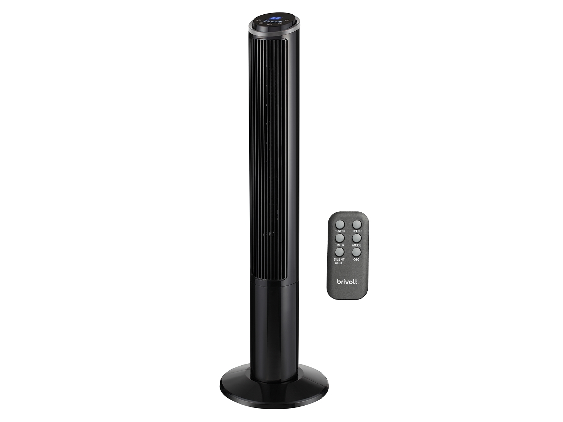 Ventilador De Torre Brivolt Bvtv50 — Silencioso, 3 Velocidades, Control Remoto, 50 W, 102 Cm