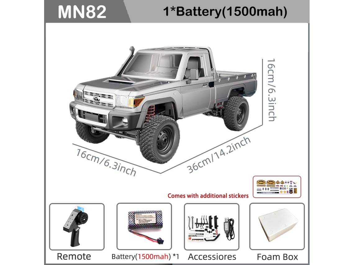 Coche RC retro Mn82pro LC79 a escala 1/12, tracción 4x4, motor 280, escala real, modelo de camión realista para coleccionar y conducir. Aeuzwr