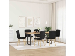 Maison Exclusive - Sillas De Comedor Giratorias 6 Unidades Tela Negras