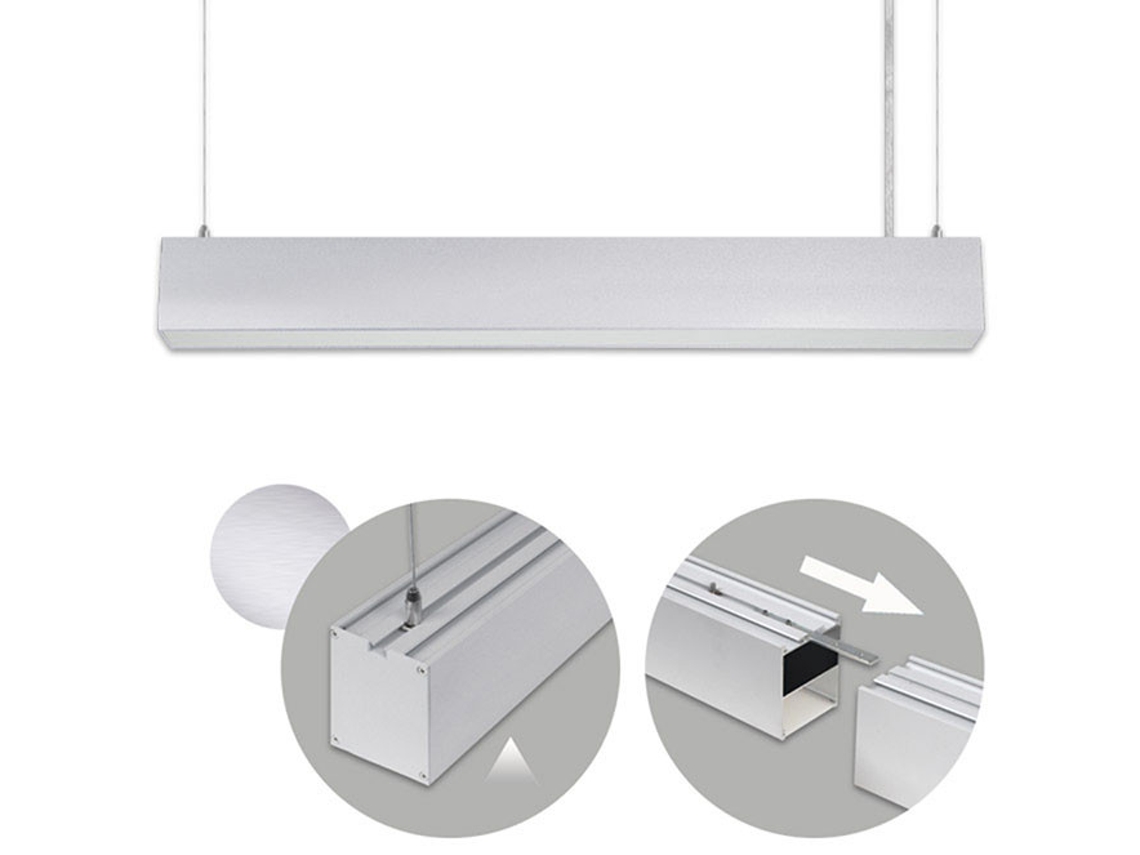Barra Suspensa Linex B2 60Cm 20W Led 1600Lm 3000K 110 C.58Xl.6Xalt.Reg.Cm Alumínio FERRIMEX