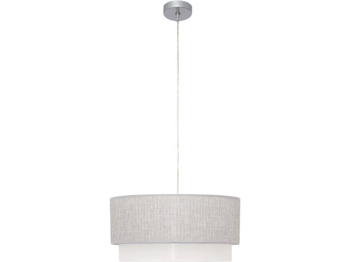 Lámpara de Techo FABRILAMP Kenya (Gris - E27 - Máx. 60W - Tela)