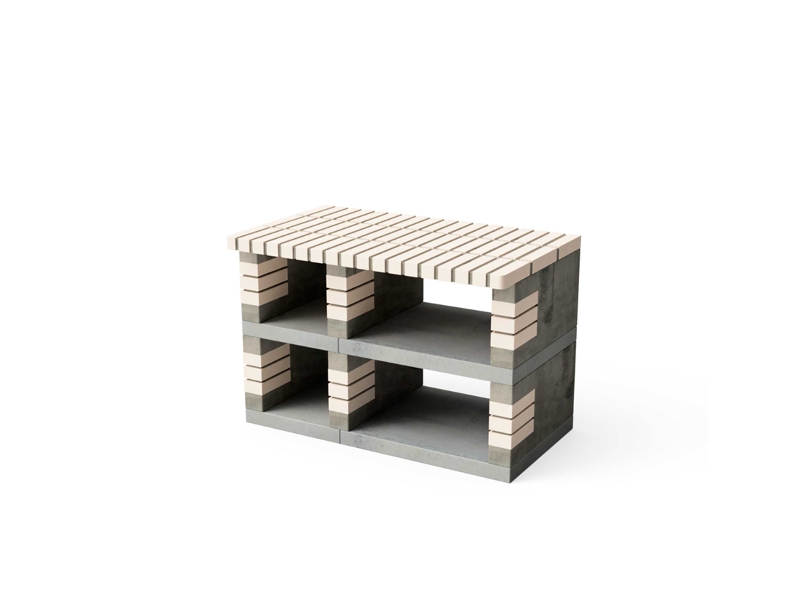 Módulo para Barbacoa MOVELAR Pan America (Blanco, Gris - 120x70x220cm)
