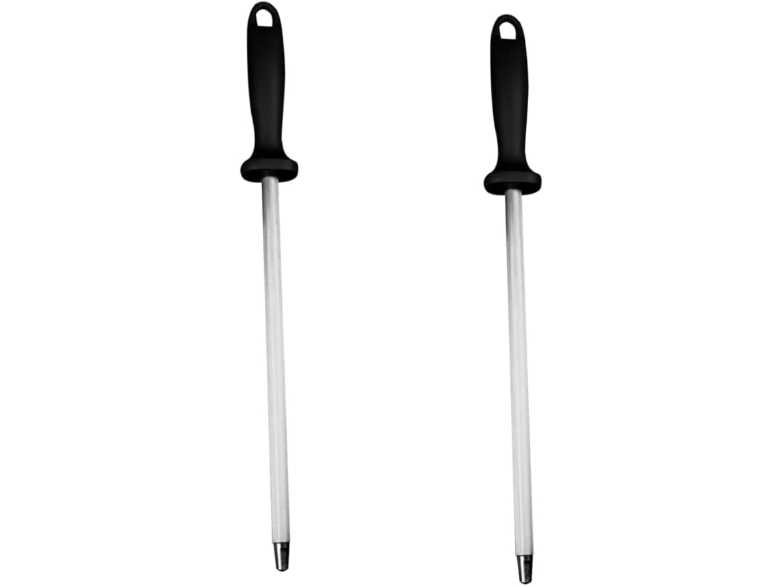 Sacapuntas manual de acero inoxidable para cortacésped, afilador de cuchillas, varilla de afilado, herramienta Vayotoy (2 piezas)