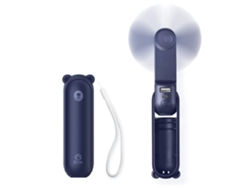 Mini ventilador portátil de mano 3 en 1, funciona con pilas, funciona durante 14-21 horas con banco de energía y linterna Gusshious