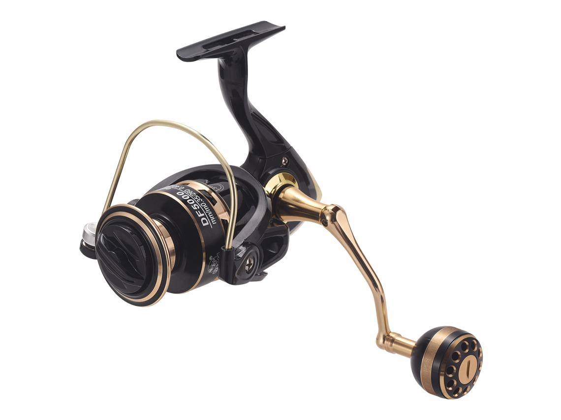 Carrete de pesca giratorio 13+1bb 5.2:1 con manivela intercambiable (sin marca)