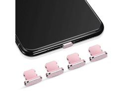 4 Fundas Antipolvo Compatibles Con Iphone, Protegen La Funda De Carga - Rosa
