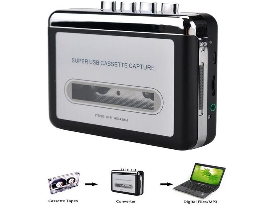 Conversor de casete a MP3 Captura de audio Reproductor de música Conversor de casete a casete para Ed3Ac66