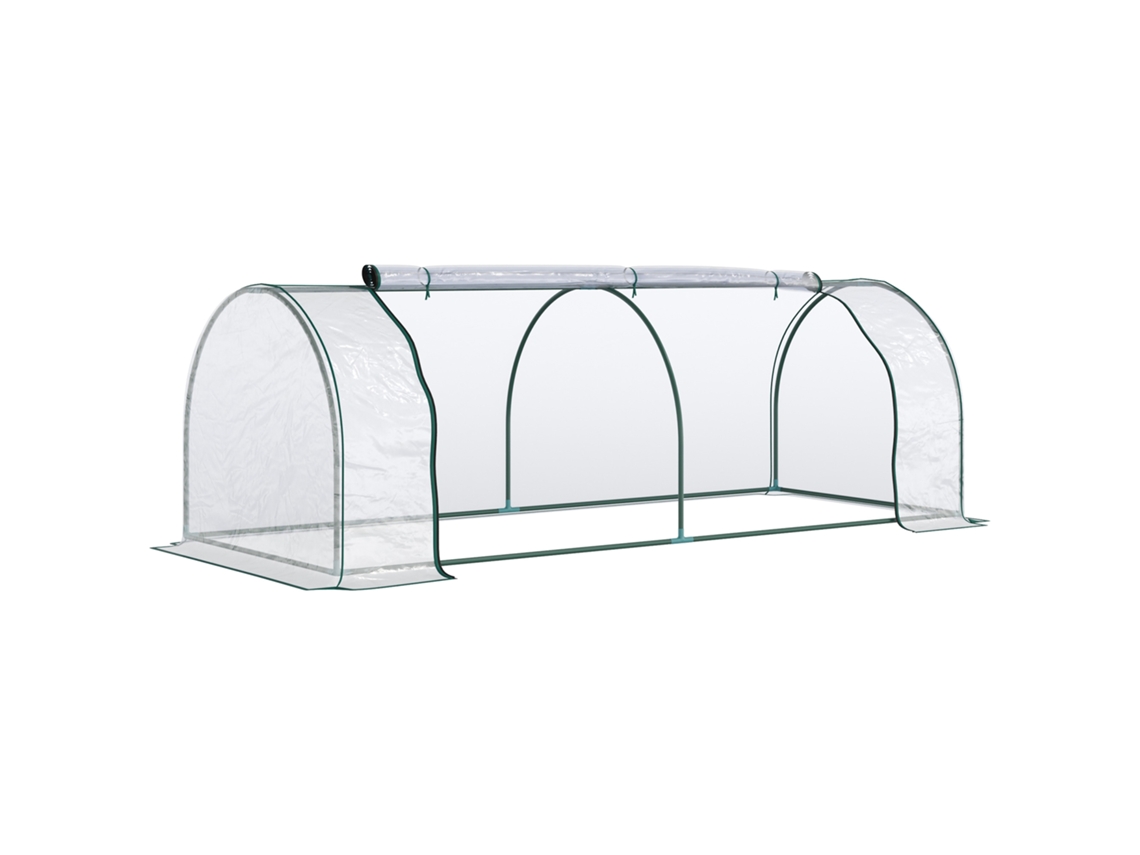 Invernadero Con Estructura De Soporte, Aislamiento De Acero Y Pvc, 250x100x80cm